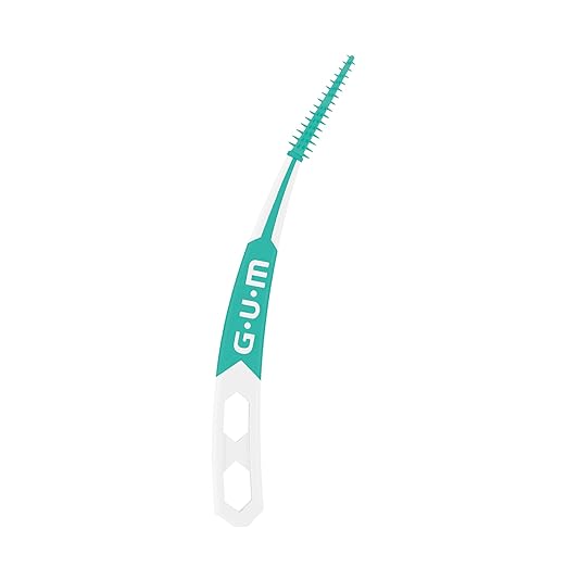 GUM Soft-Picks Advanced, Easy to Use Dental Picks for Teeth Cleaning and Gum Health, Disposable Interdental Brushes with Convenient Carry Case, Dentist Recommended Dental Picks, 90ct (4pk)