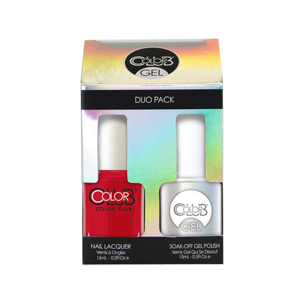 Color Club Regatta Red Color Club Gel + Lacquer Duo Includes 1 Each Of 05kgel832 and 05a832, 0.5 fluid_ounces