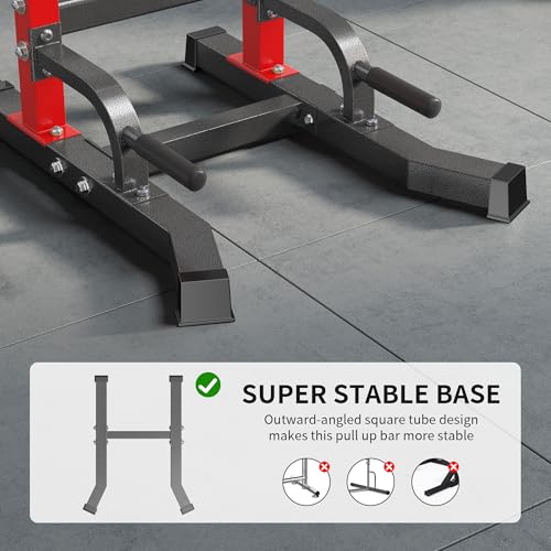 sogesfurniture Power Tower Dip Stands Assistive Trainer for Home Gym - 10-Level Height Adjustable Multi-functional Pull Up...