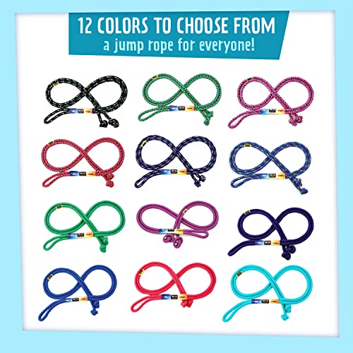 Just Jump It 8' Foot Jump Rope 2 Pack - Active Outdoor Youth Fitness Exercising Equipment - Kid Friendly Braided Nylon Gym...