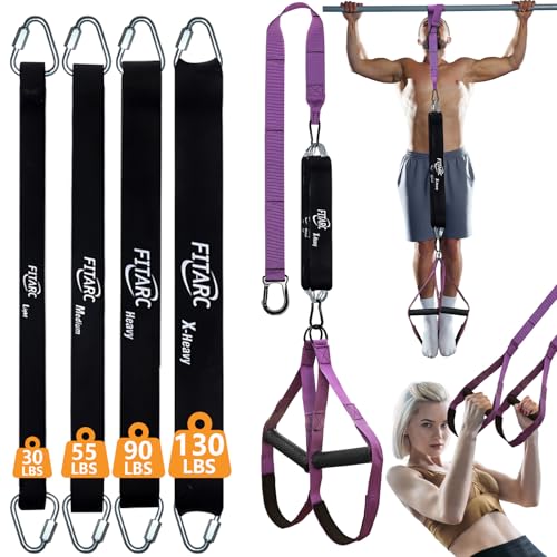 Fitarc Pull Up Assistance Bands Set,Pull Up Assist Strap with Handle,14 Levels of Assistance Up to 300LBS