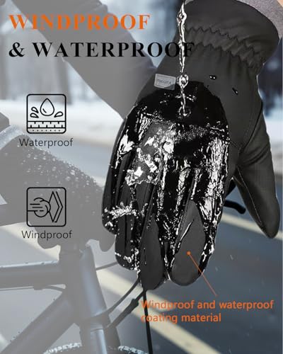 Vanolu Waterproof Ski Gloves for Men & Women – Insulated, Windproof Winter Snow Gloves Engineered for Extreme Cold Weather