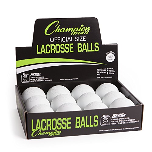 Champion Sports Lacrosse Balls – Official Size & Weight, NCAA & NFHS Approved, SEI Certified – Pro, College & Youth Game &...