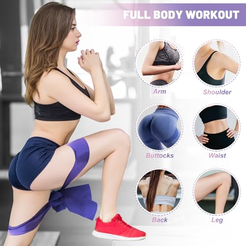 5 Pcs Resistance Bands, Professional Exercise Bands Elastic Stretch Bands for Fitness Yoga Pilates Stretching Strength Tra...