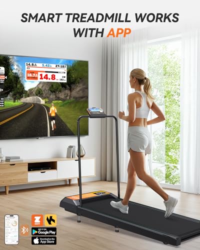 VITALTRACK Walking Pad with Incline and Handle Bar, 2.5 HP Quiet Under Desk Treadmills for Home Small, Portable Walking Pa...