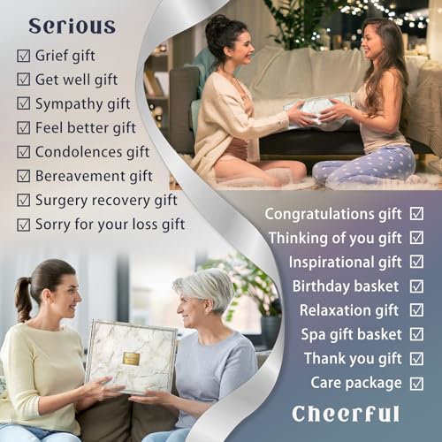 AHAGIFTREE Gift Baskets for Women,11PC Care Package,Think of You, Surgery Recovery Gifts for Women,Get Well Soon After Sur...