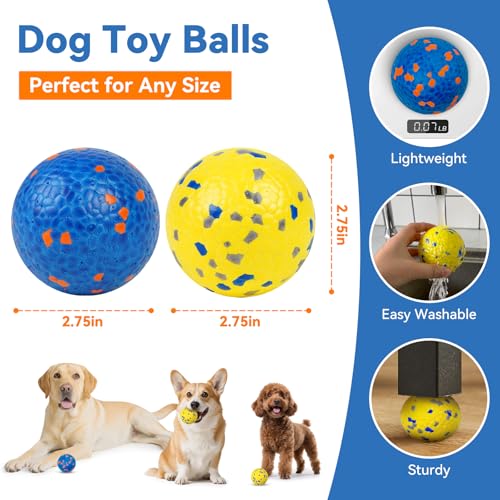 Lepawit Indestructible Dog Ball Toy, Durable Dog Tennis Balls for Aggressive Chewers, High Bounce & Floating Balls for Dog...