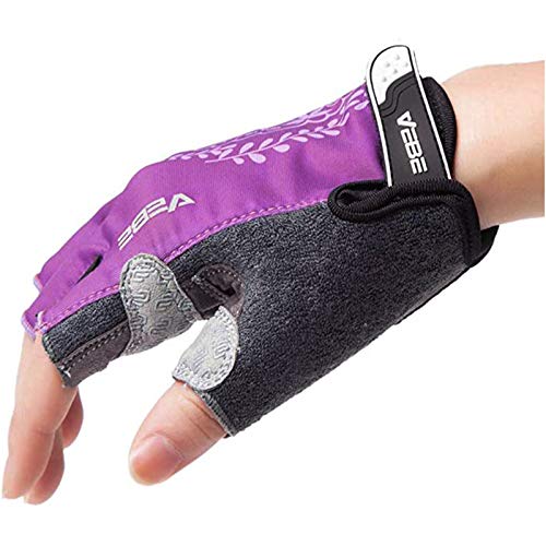 VEBE Women's Biking Cycling Gloves Non-Slip Shockproof Short Finger Gloves Outdoor Riding Mountain Bike Gloves