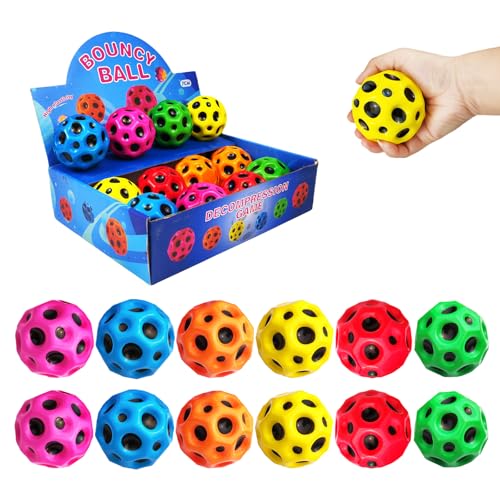 ZHEBAG Bouncy Ball, Colorful Big Super Bouncy Astro Balls, Extreme High Bouncing Balls for Kids,Fun Kids Lightweight Foam ...