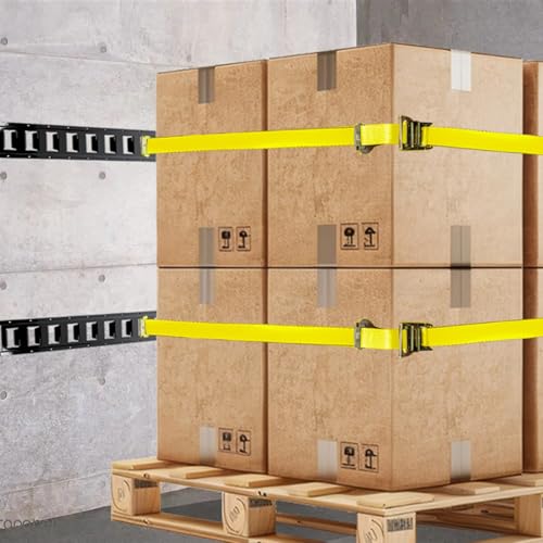 E Track Ratchet Straps 2" x 16'(18 Pack), E Track Straps 4400 lbs Load Straps for Trucks, Semi Trailers, Box Truck