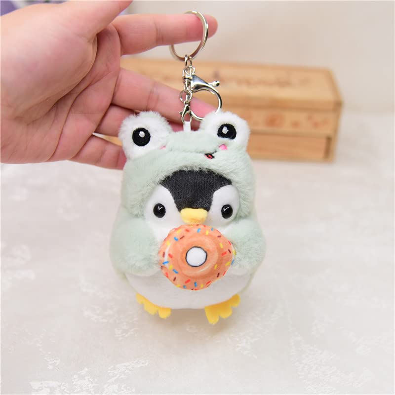 Vitaniya Frog Keychain,Plush Keychains Kawaii Keychain Small Stuffed Animals,Frog Penguin,Back to School Cute Keychains for Backpacks,Kawaii Animals.