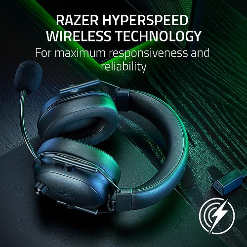Razer BlackShark V2 HyperSpeed Wireless Gaming Headset: 280g Lightweight - THX Spatial Audio - Bendable Mic - 50mm Drivers...