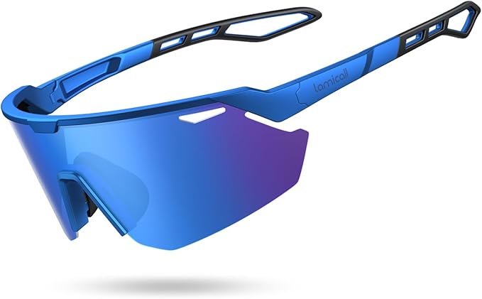 Lamicall 24g Polarized Sports Sunglasses for Men Women - UV400 Protection Sun Glasses Gifts for Running Cycling Baseball