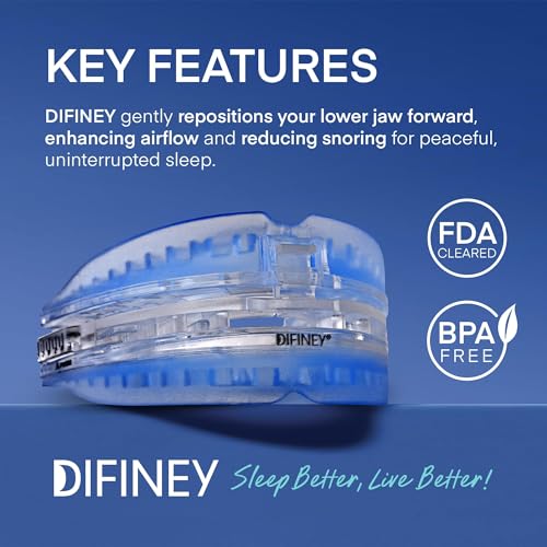 Difiney Anti Snoring Device: FDA-Cleared Snoring Solution – Adjustable Snore Stopper Mouth Guard for Men & Women – Anti Sn...