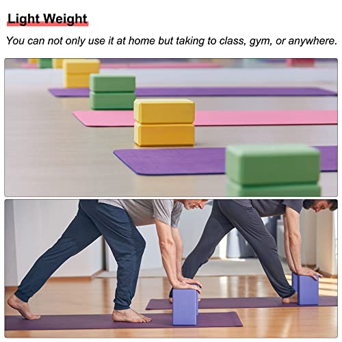 uxcell Yoga Block-Light Weight High-Density EVA Foam Brick for Beginners, Yogis, Pilates, Meditation