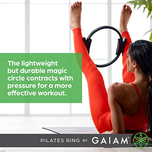Gaiam Pilates Ring Fitness Circle - Lightweight & Durable Foam Padded Handles, Flexible Resistance Exercise Equipment for ...