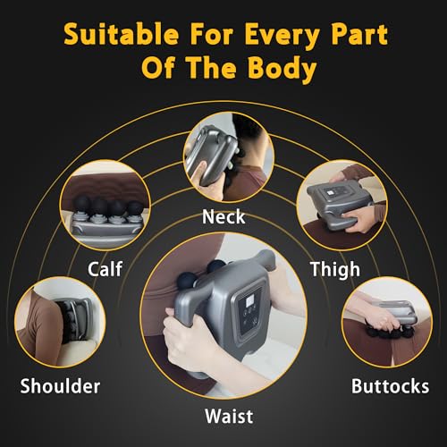 HYUVCX 24 Head Massage Gun Set, Massage Gun Deep Tissue Portable with 9 Modes 99 Intensities, Massager for Legs, Neck, Wai...