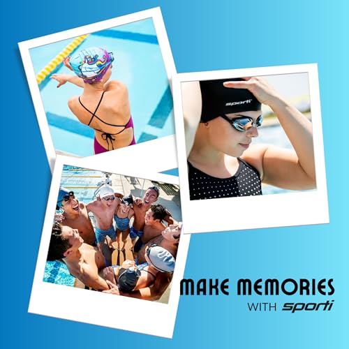 Sporti Adult Professional Swimming Cap, Latex Unisex Swim Caps, 8" x 9.75" inch, Adult Bathing Cap, Swim Hair Protector