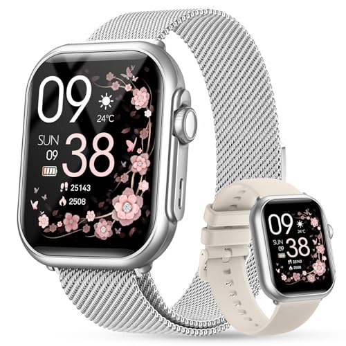 Smart Watches for Women for iPhone Android: 1.85" Smart Watch with 30 Days+ Battery Life Make/Recive Call Heart Rate SpO2 ...