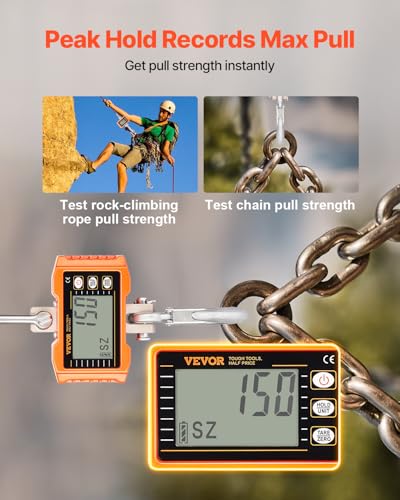 VEVOR Digital Crane Scale, 2200 lbs/1000 kg, Industrial Heavy Duty Hanging Scale with Remote Control, Cast Aluminum Case &...