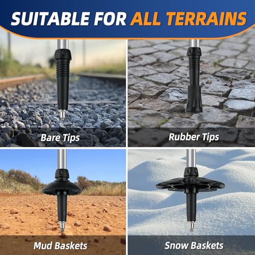 Lightweight Collapsible Kids Hiking Poles - Retractable Kids Hiking Stick, Telescoping Aluminum Trekking Poles 2 Pack, Adj...