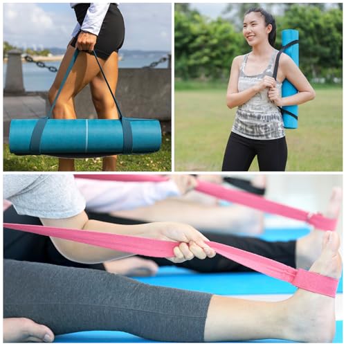 PATIKIL Yoga Mat Strap, Adjustable Yoga Mat Carrier Straps Sling Cotton Anti Slip Mat Holder Stretching Band for Exercise