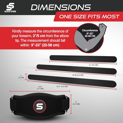 Sleeve Stars Tennis Elbow Brace for Women - Adjustable Tennis Elbow Strap, Golfers Elbow Brace for Men, Counterforce Brace...
