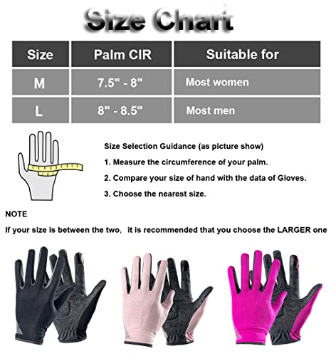 SUJAYU Full Finger Hiking & Cycling Gloves - Thin Gloves for Men & Women - UV Protection, Great for Adult Bikes, Driving &...