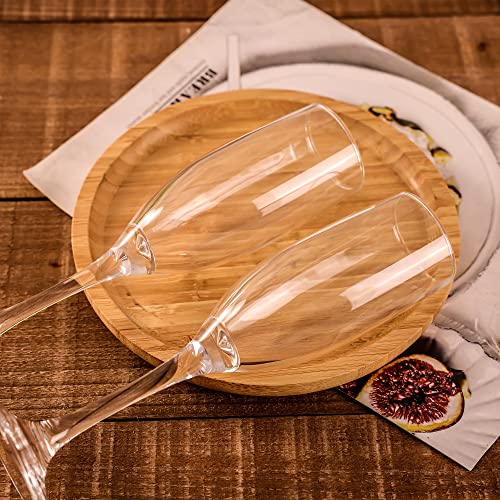 HAKEEMI Champagne Flutes Set of 6, Classic Champagne Glasses Bulk, Elegant Toasting Flutes, 6 oz
