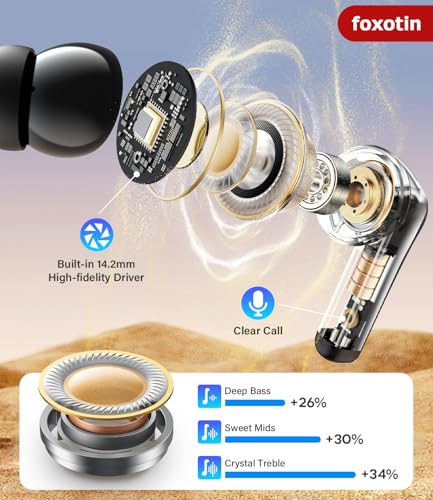 Ear Buds Wireless Earbuds - Bluetooth 5.3 Headphones (48H Playback) Built in Mic with LED Display Charging Case, IP7 Water...