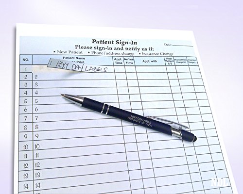 NextDayLabels Patient Sign-in Sheets - HIPAA Compliant, 3-Part Carbonless NCR Forms - 25 Sets, 625 Labels - Confidential Medical, Dental, Health Office Use - Made in USA - Blue