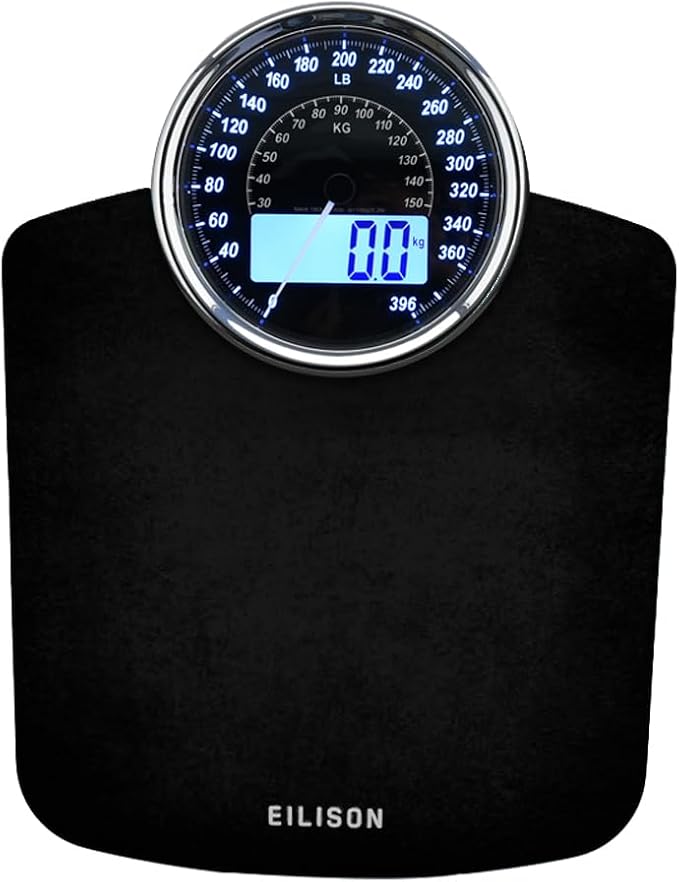 EILISON Highly Advance 2-in-1 Digital & Analog Weighing Scale for Body Weight-400lbs, 4 High Precison GX Sensor Accurate, ...