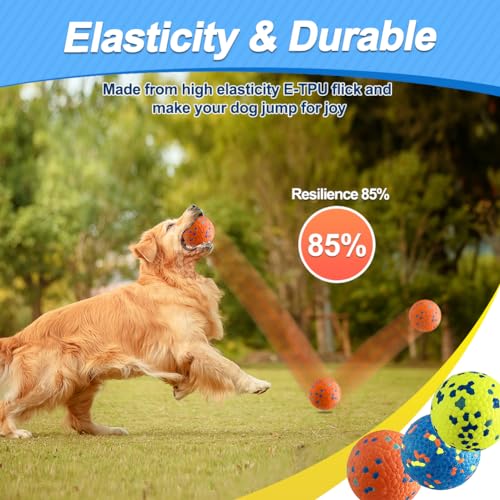 Mankoda Dog Balls, Indestructible Tennis Balls for Dogs, Durable Bouncy Dog Toy Balls for Aggressive Chewers, Interactive ...