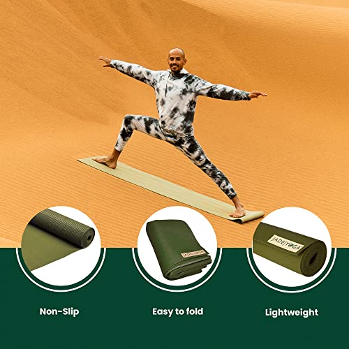 JadeYoga Voyager Yoga Mat - Lightweight & Portable Rubber Yoga Mat - Non-Slip Exercise Mat for Women & Men - Great for Yog...