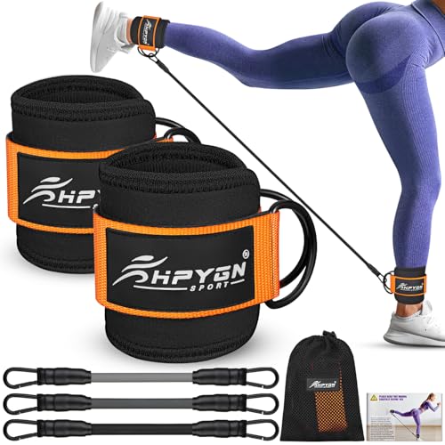 HPYGN Ankle Resistance Bands, Ankle Bands for Working Out with Cuffs, Resistance Bands for Leg Butt Training Workout Equip...