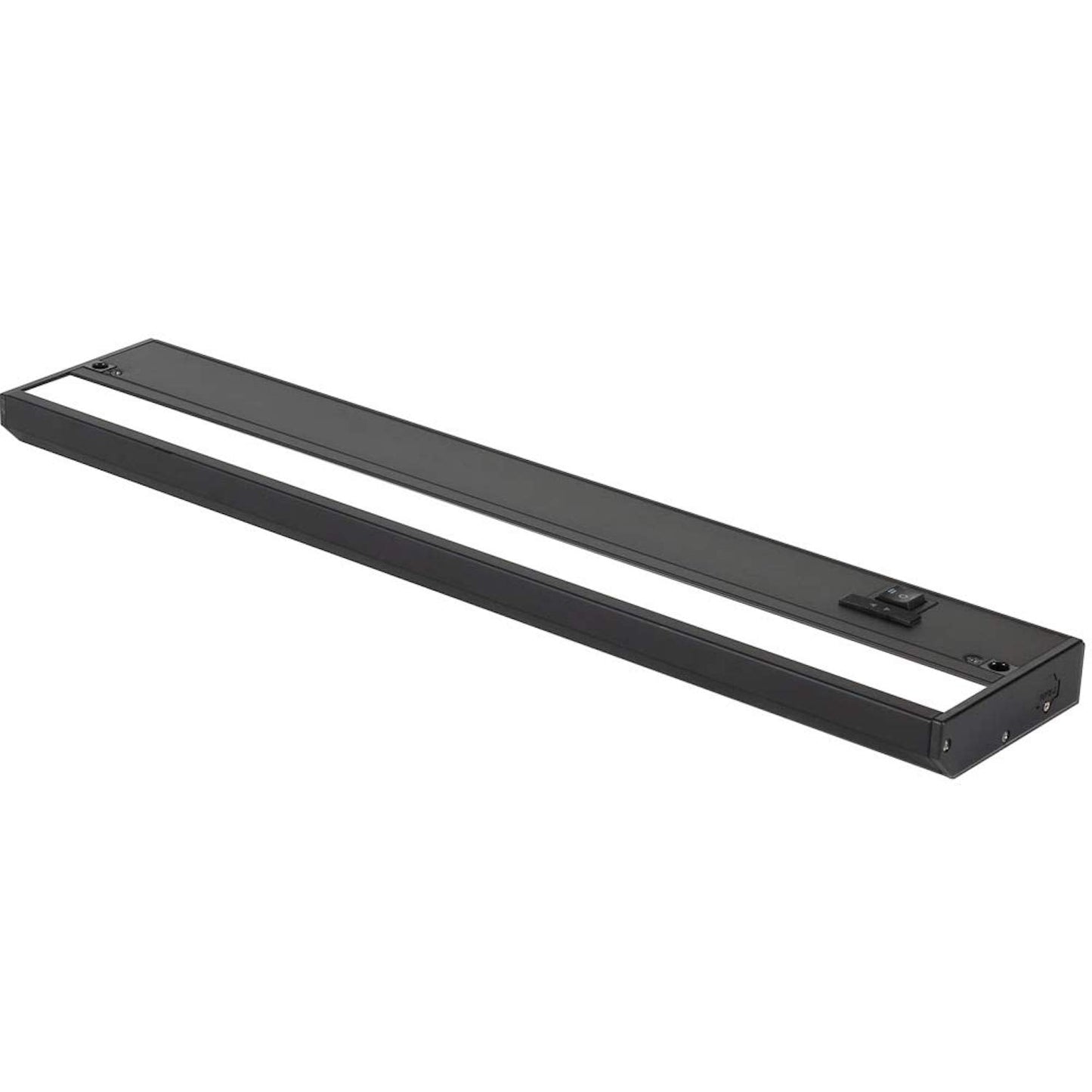 Led Under Cabinet Lighting Hardwired - Linkable Undercabinet Lights For Kitchen - 3Cct 18 Inch Black Finish - Undercounter Dimmable Plug In Light Or Hard Wired - Under Counter Fixture Direct Wire