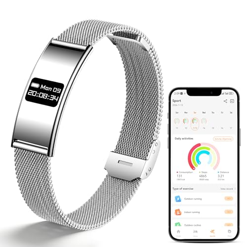 Irondance Smart Bracelet for Women Men, Activity & Fitness Trackers/SpO2/Heart Rate/Sleep Stress/1ATM Waterproof,Automatic...