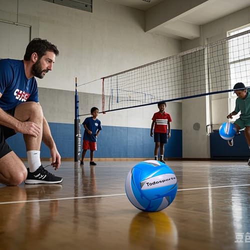 Todosports Volleyball Training Practice Official Size Indoor Outdoor Playground Sand Beach Come with Pump and Needle