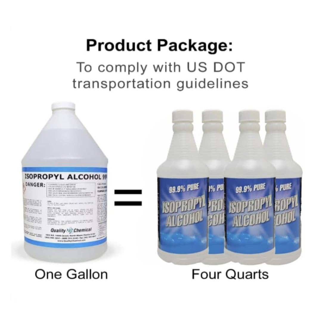 Quality Chemical Isopropyl Alcohol Grade 99% Anhydrous (IPA)-2 Gallon case