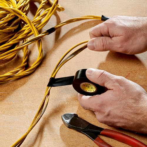 Scotch Vinyl 700 Electrical Tape, 1 Roll, Black, 3/4-in x 66-ft, General Purpose, Commercial Grade, Rated for Temperatures Up to 194-Degree, Highly Flexible, Stretchy & Conformable (700)