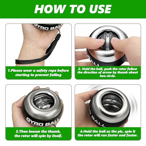 Grip Strength Trainer, Torque Ball & Vital Wrist Ball for Forearm Workout,Portable Fitness Equipment for Men & Women