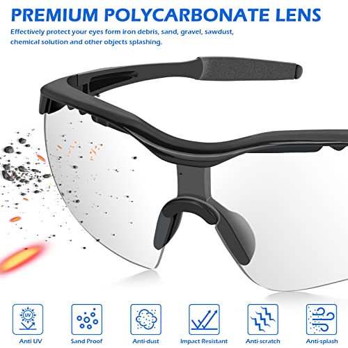 OXG 12 Pack Safety Glasses, ANSI Z87.1 Impact Resistant Anti-Scratch Safety Goggles for Men Women Youth