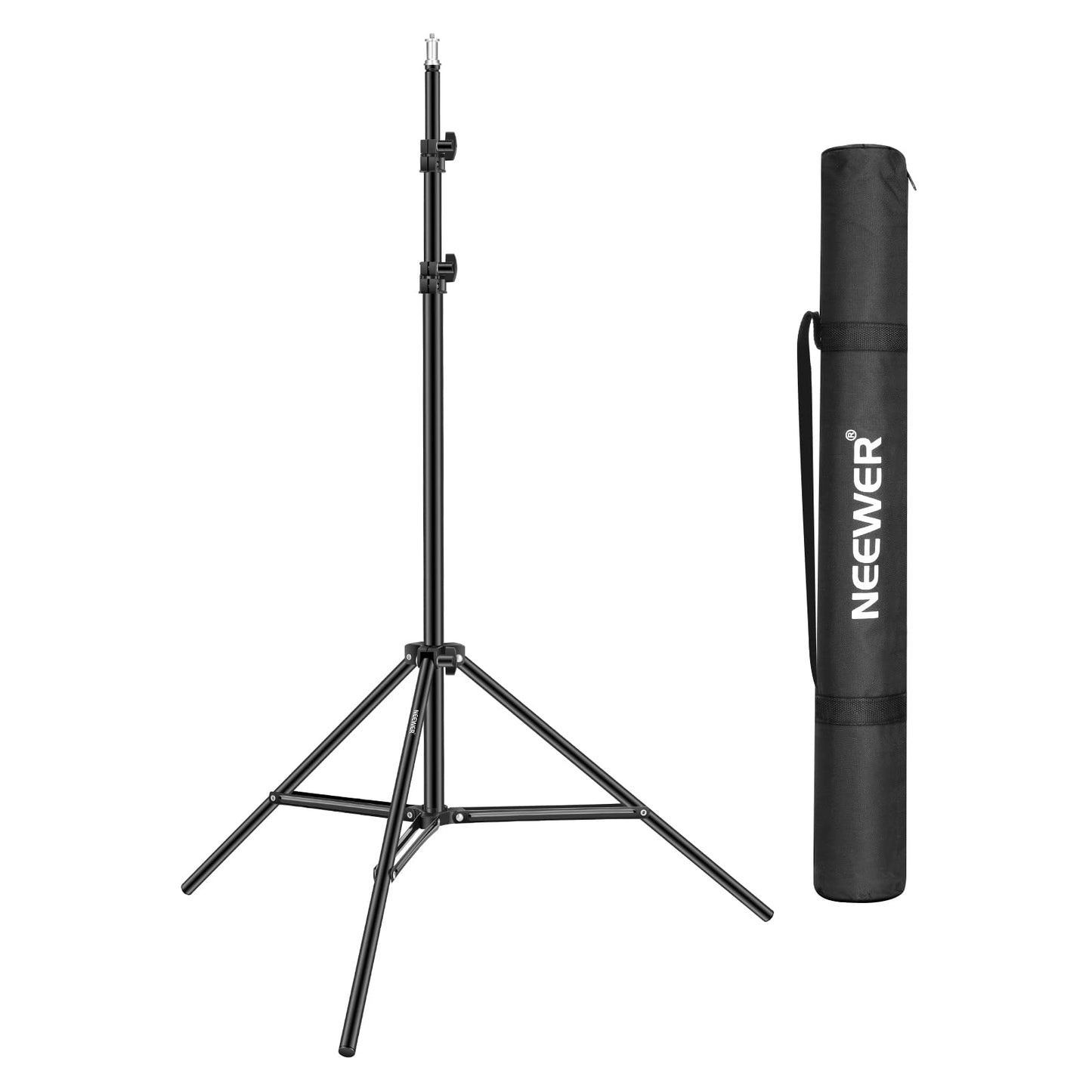 Neewer Collapsible Metal Photography Light Stand With Inner Spring Cushion, 1/4 Screw, And Carrying Bag For Lights, Reflectors,