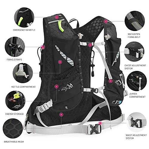IX INOXTO Running Hydration Vest for Men Women Water Backpack for Running 3L Running Hydration Pack for Trail Running Mara...