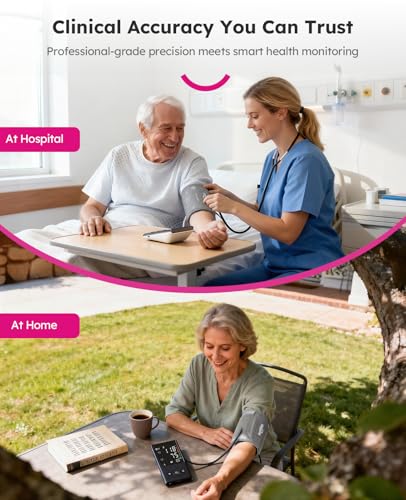 Ailifee Clinically Accurate Upper Arm Blood Pressure Monitors for Home Use with Large Cuff, One-Button Operation, Dual Use...
