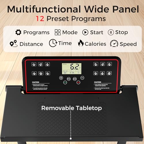 ZPUFDYM Treadmill with Handles, Walking Treadmills for Home Small Spaces, 3.0HP Walking Pad Treadmills with Handle Bar & L...