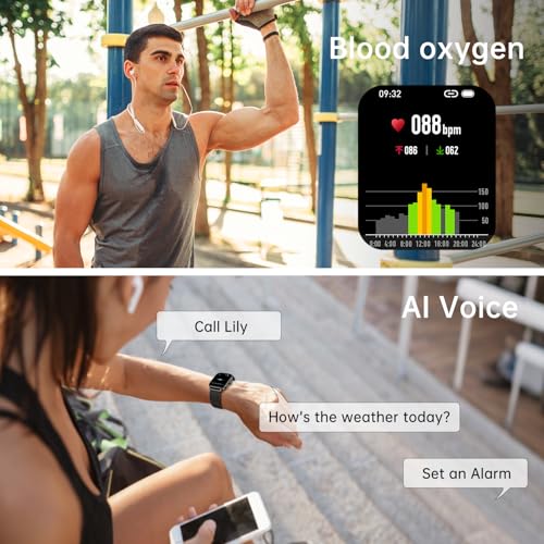 Smart Watch for Men Women Fitness: Running Make Answer Call Digital Mens Watches Waterproof Smartwatch for Android Phone i...