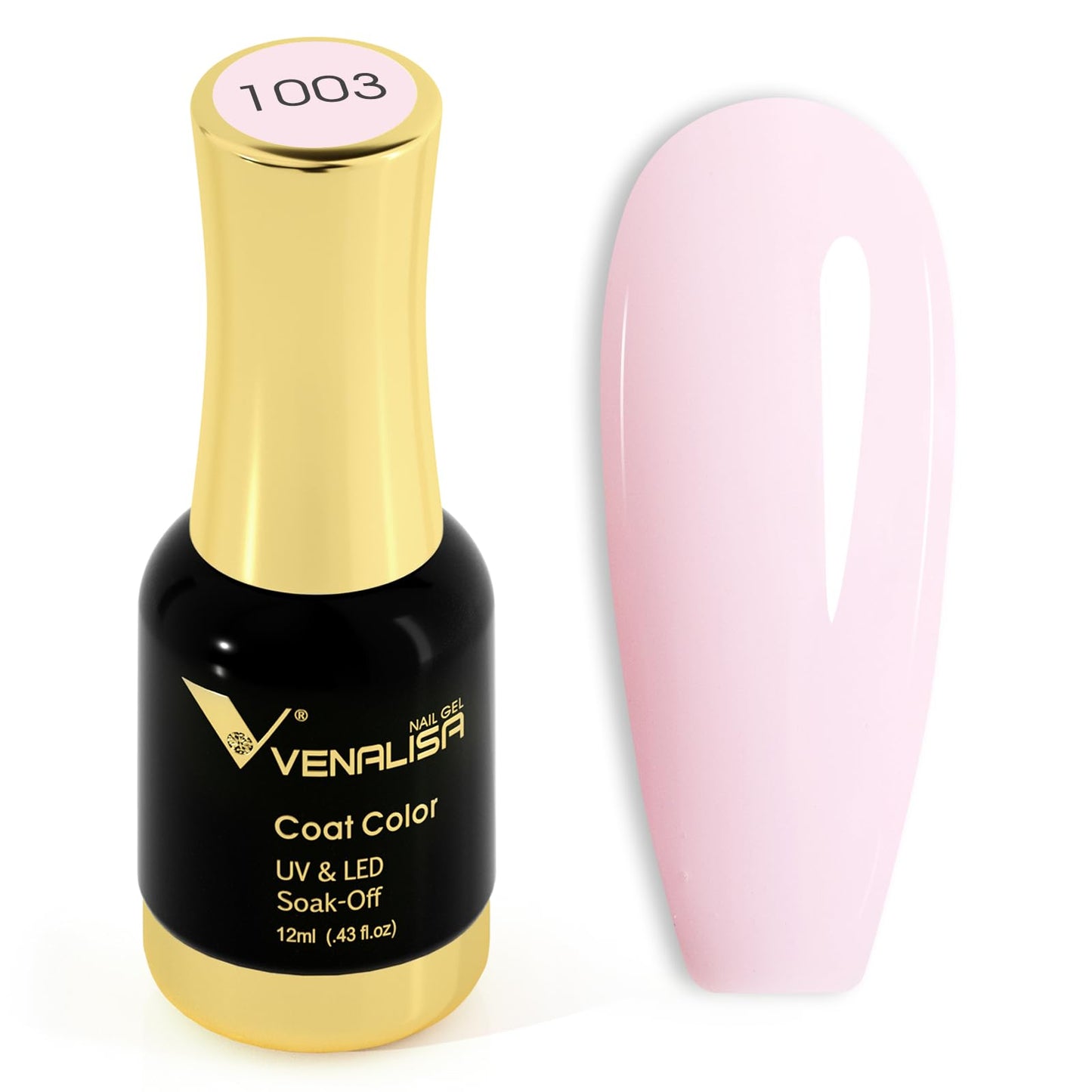 VENALISA Pink Gel Nail Polish 1 Pcs 12ml Light Pink Color Gel Polish Soak Off UV Salon Manicure DIY at Home Nail Art For Girls W