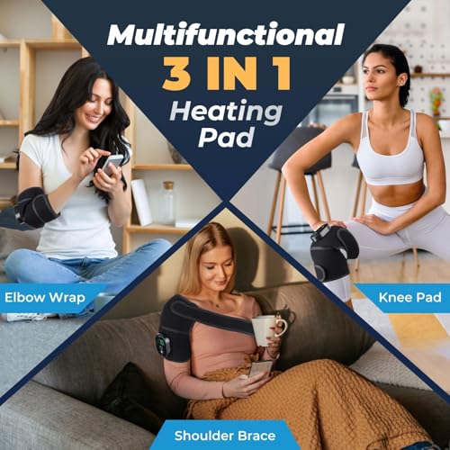 NORTHERN BROTHERS Knee Heating Pad to Keep Knee Warmers, Warm Heated Knee for Pain Relief, Portable Heated Knee Brace for ...