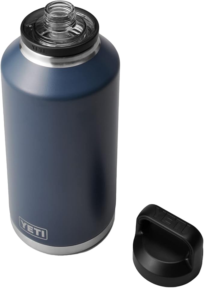 YETI Rambler 64 oz Bottle, Vacuum Insulated, Leakproof, Stainless Steel with Chug Cap, Navy